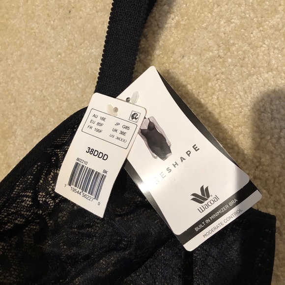 Wacoal Black Bodysuit Shapewear With Minimizer Bra - Picture 3 of 7